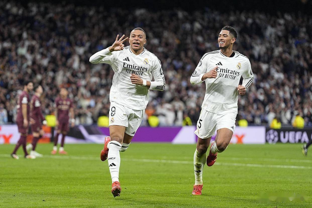 皇家马德里队员在欧冠比赛中获得胜利