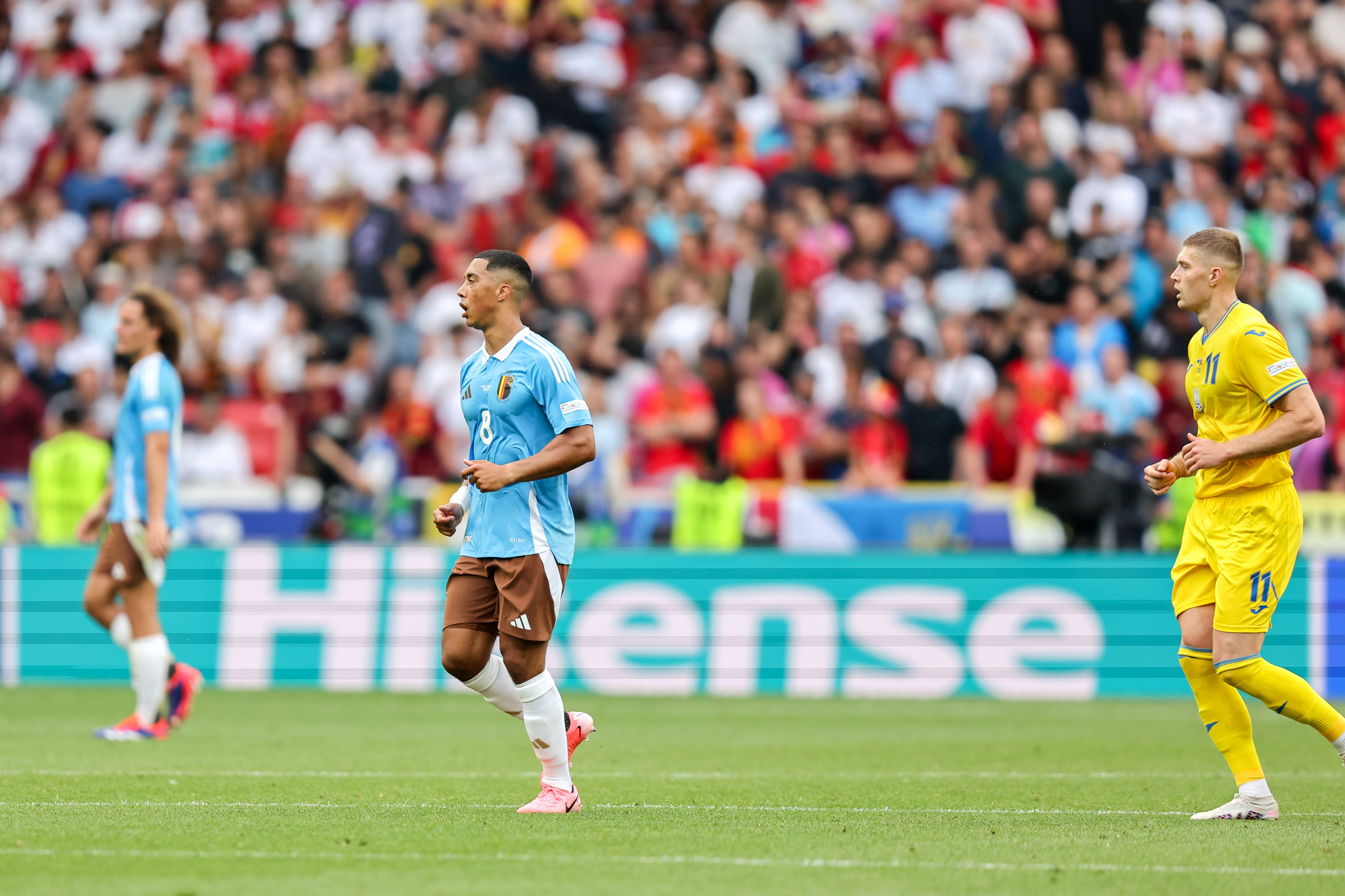 比利时队的进攻势如破竹，对手难以抵挡